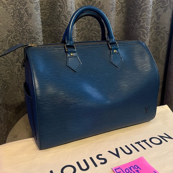 Louis Vuitton speedy 35 epi-blue - Picture 5 of 16